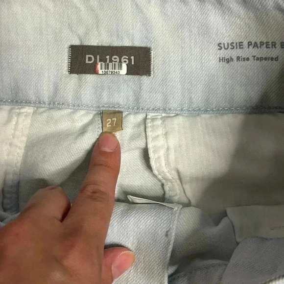 DL1961 Susie Paper Bag High Rise Tapered Pants Size 27 - Picture 6 of 11